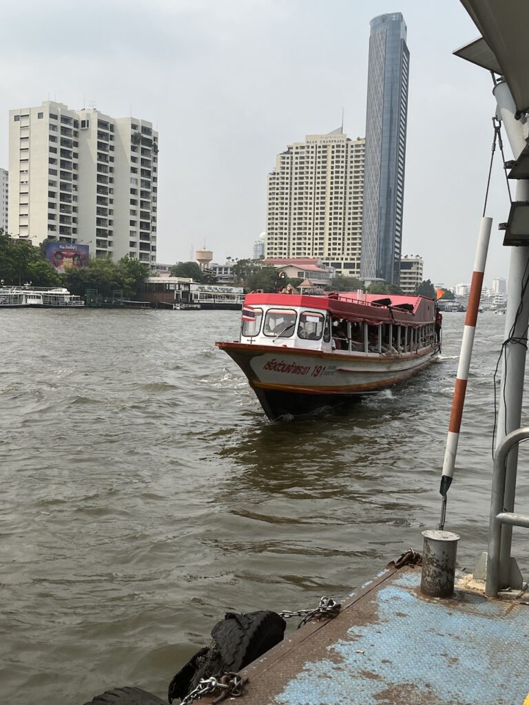 River transit by boat in Bangkok, Thailand