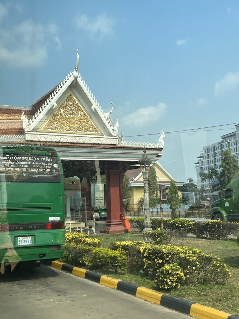 Scenes of travel by bus from Phnom Penh to Saigon