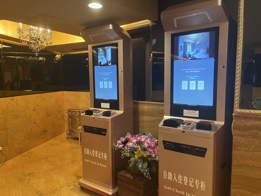 ramada Hong Kong grand check in kiosk