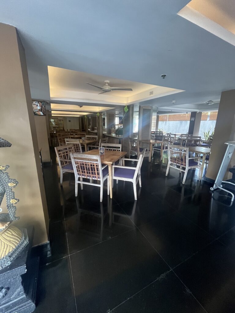 kuta beach hotel breakfast area