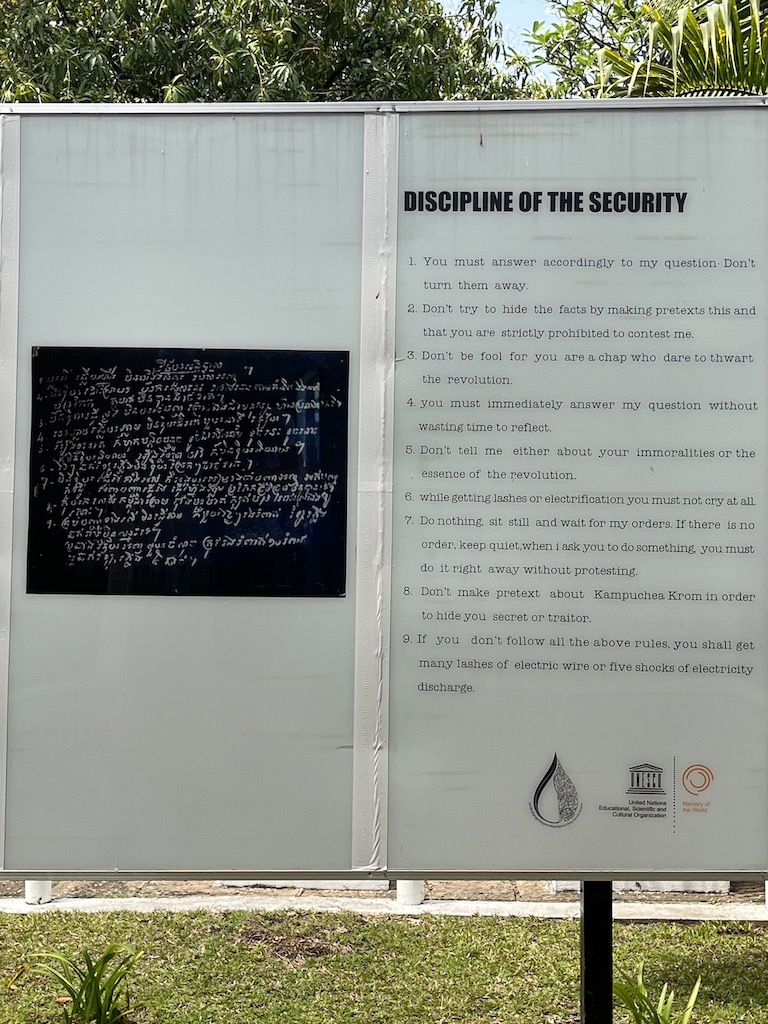 Images of the Tuol Sleng genocide museum in Phnom Penh Cambodia