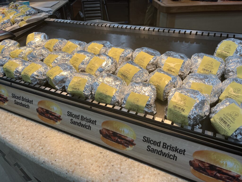 Food options at a Buc-ee's location