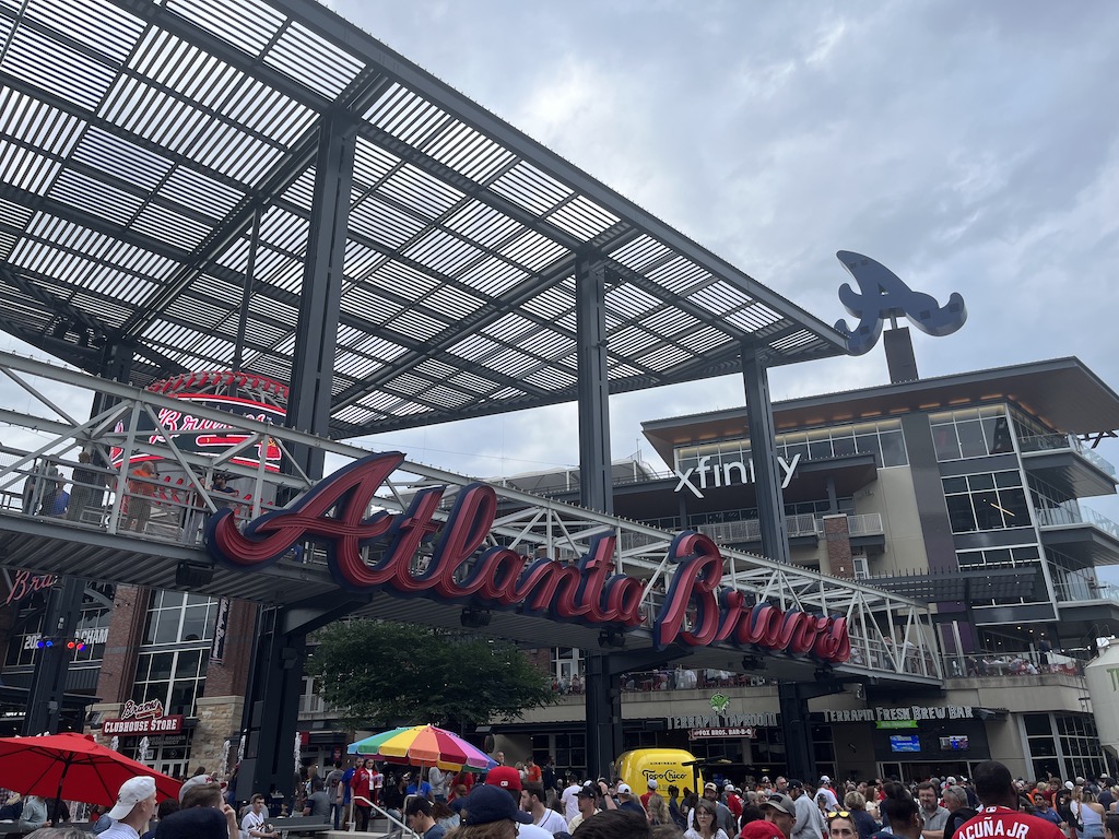 Scenes from the pregame entertainment complex at Atlanta's Truist Park