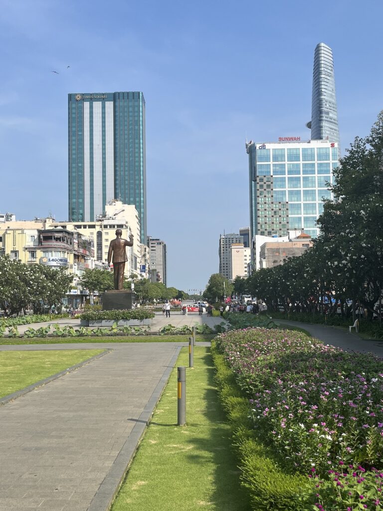 visiting saigon statue