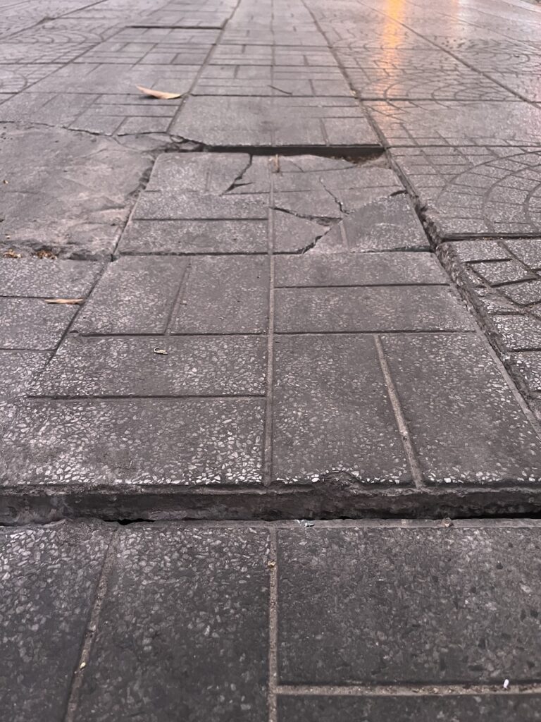 ho chi minh city sidewalk