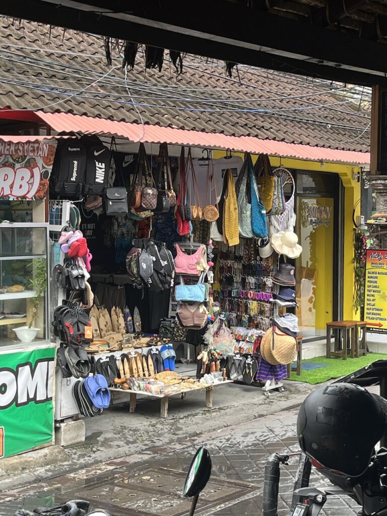 souvenir shop in kuta beach, Bali