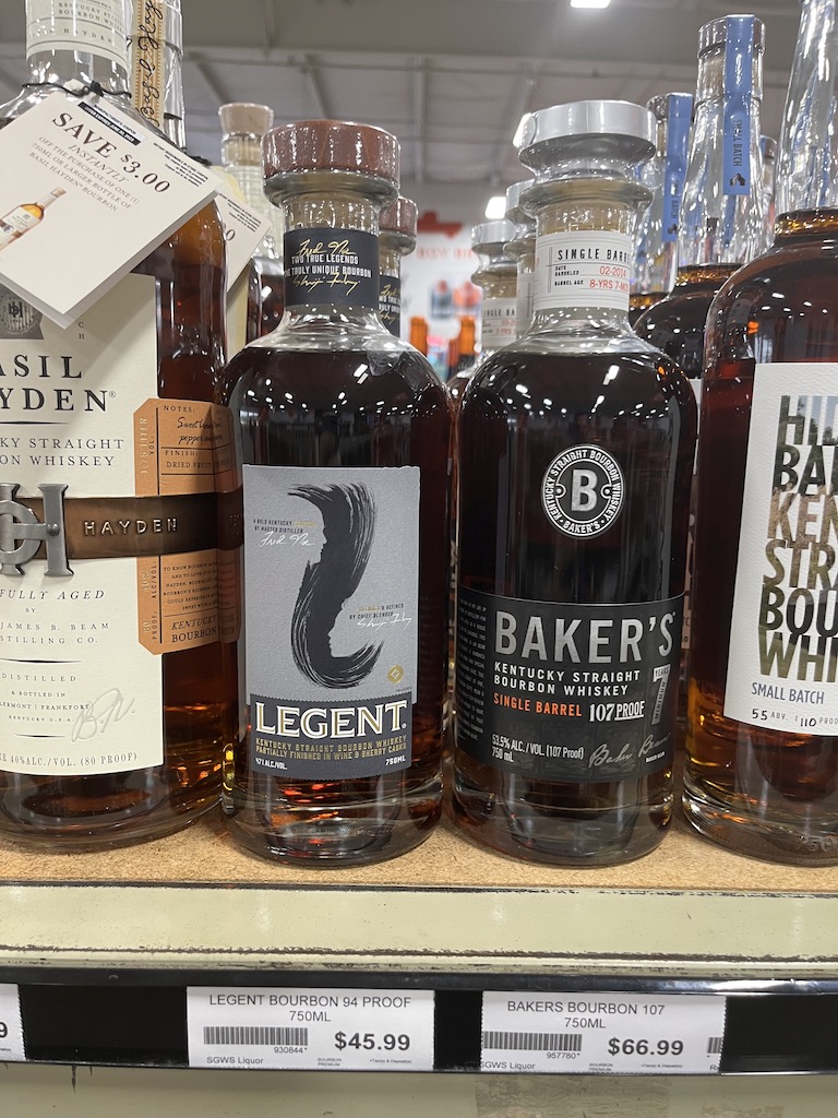 rare bourbons bakers/legent of kentucky