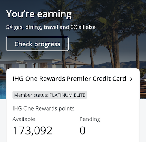IHG Premier mastercard