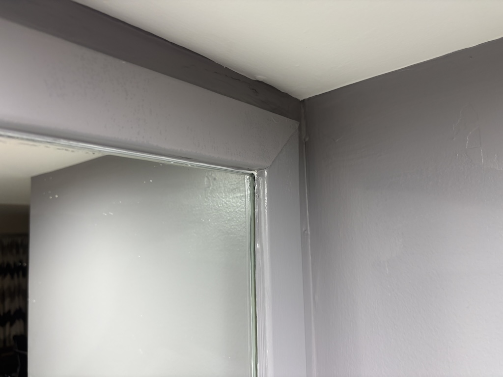 Painted over mirror frame